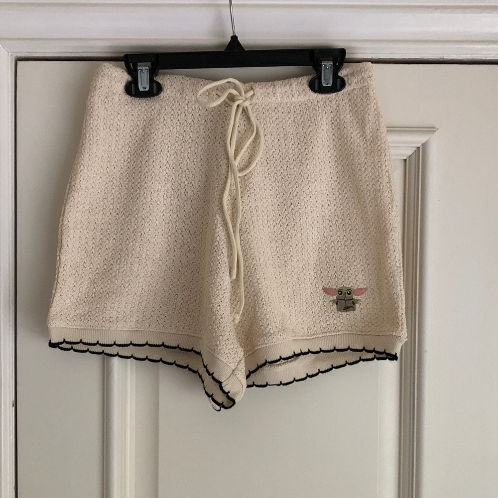 Zara x Star Wars Grogu Knit Lounge Shorts NWT Sz S